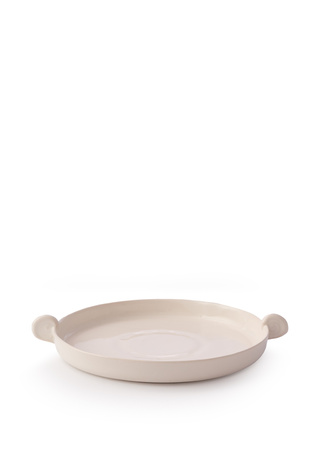 ARIES white plate with white horns