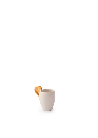 ARIES white espresso cup with golden horn