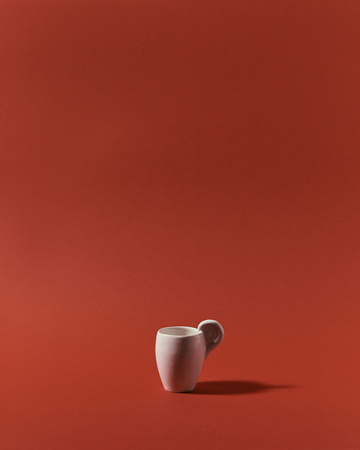 ARIES white espresso cup with white horn