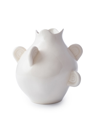 Aries white vase with white horns