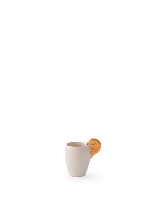 ARIES white espresso cup with golden horn