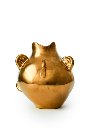ARIES gold vase with golden horns