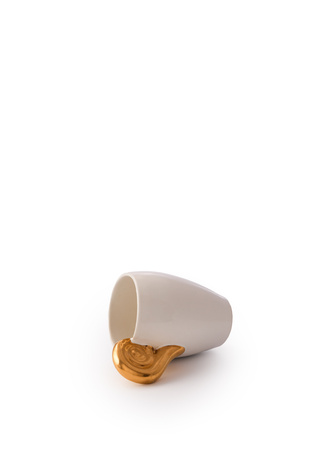 ARIES white cup with golden horn