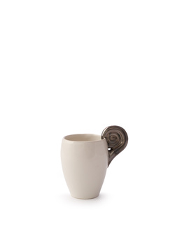 ARIES white cup with platinium horn