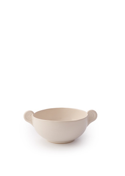 ARIES white bowl with white horns